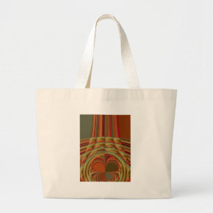 Mooie Afrikaanse traditionele Gouden Bruin Motief Grote Tote Bag