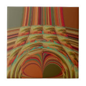 Mooie Afrikaanse traditionele Gouden Bruin Motief Tegeltje (Voorkant)