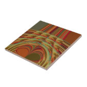 Mooie Afrikaanse traditionele Gouden Bruin Motief Tegeltje (Zijkant)