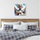 Mooie Afro-Amerikaanse Engel Eetherisch Canvas Afdruk (Insitu (Slaapkamer))