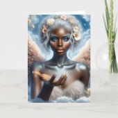 Mooie Afro-Amerikaanse Engel Eetherisch Kaart (Voorkant)