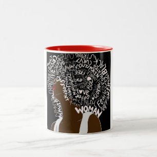 Mooie Afro Tweekleurige Koffiemok
