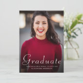 mooie afstuderen van het script bedankkaart (Staand voorkant)