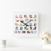 Mooie alfabet ABC-vrachtwagens, transportvoertuige Vierkante Klok (Huis)