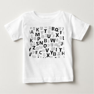 Mooie Alfabet Kinderen T-Shirt | Zwart & Wit Lette