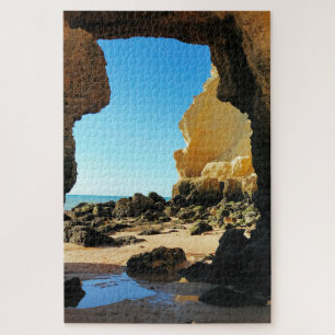 Mooie Algarve Beach met grot Legpuzzel