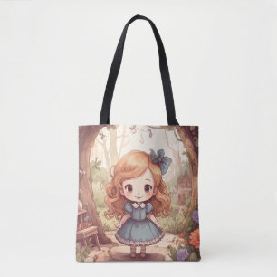 Mooie Alice Avonturen Wonderland Bos Kunst Draagtas