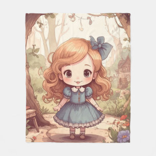 Mooie Alice Avonturen Wonderland Bos Kunst Fleece Deken