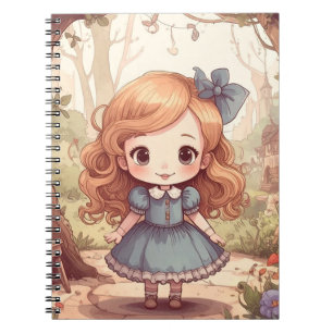 Mooie Alice Avonturen Wonderland Bos Kunst Notitieboek
