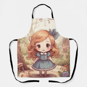 Mooie Alice Avonturen Wonderland Bos Kunst Schort