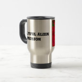 Mooie Alien Crimson Travel Mug Reisbeker (Voorkant links)