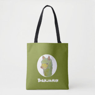 Mooie alpaca gezichtskunst draagtas