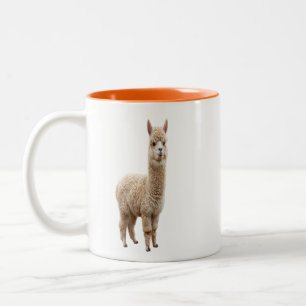 Mooie Alpaca Koffiemok Schattige Lama Twee Tinten  Tweekleurige Koffiemok