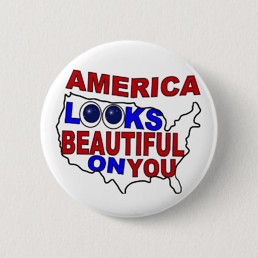 Mooie Amerikaanse Buttonnen Ronde Button 5,7 Cm (Voorkant)
