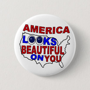 Mooie Amerikaanse Buttonnen Ronde Button 5,7 Cm