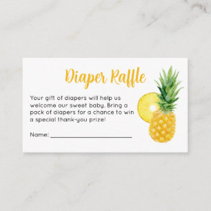 Mooie Ananas Baby Shower Luier Raffle Ticket Informatiekaartje