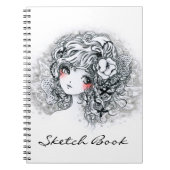 Mooie animatiefilm in zwart-wit notitieboek (Voorkant)