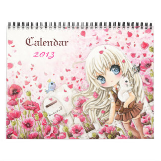 Mooie anime chibi meisjes Agenda 2013 Kalender