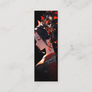 Mooie Anime Geisha Mini Visitekaartje