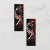 Mooie Anime Geisha Mini Visitekaartje (Voorkant / Achterkant)