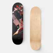 Mooie Anime Geisha Skateboard (Voorkant)