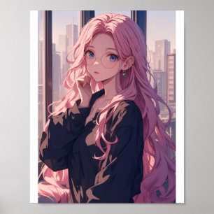 Mooie Anime Girl Poster - Prachtig artwork