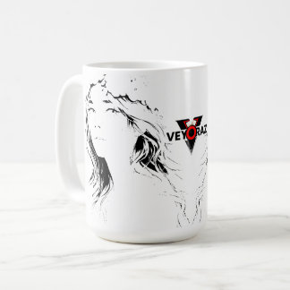 Mooie Anime-meisje met bloemen – Zachte Pastel Est Koffiemok