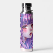 Mooie anime meisje met Paarse haren Waterfles (Links)