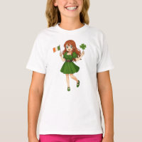 Mooie anime roodharige St. Patrick's Day