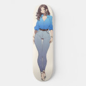 Mooie anime vrouw skateboard (Voorkant)