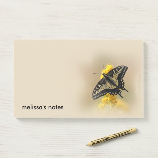 Mooie Anise Swallowtail Butterfly in the Sun Post-it® Notes (Op bureau)