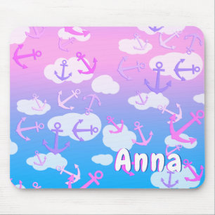 Mooie Ankers En Wolken Droomkleuren Aangepaste Naa Muismat