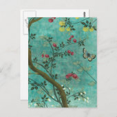 Mooie  antiek bloesem-vlinders briefkaart (Voorkant / Achterkant)