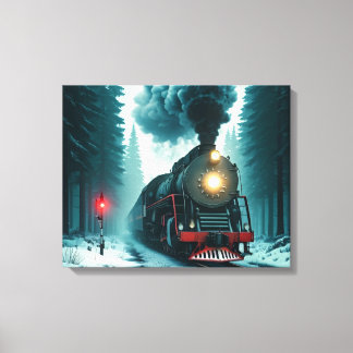 Mooie antieke trein canvas afdruk