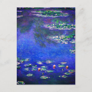 Mooie antieke waterlelies van Claude Monet Briefkaart