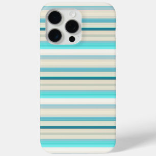 Mooie aqua witte strepen iPhone 15 pro max hoesje