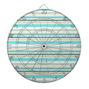 Mooie aqua witte strepen dartbord