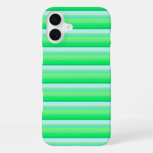 Mooie aquagroene strepen iPhone 16 plus hoesje