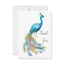 Mooie aquarel blauwe pauw illustratie