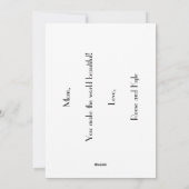 Mooie Aquarel Bloem Gelukkige Moederdag Kaart (Achterkant)