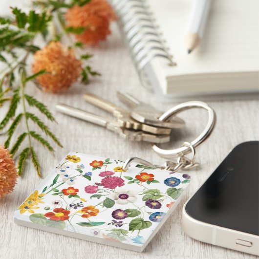 Mooie Aquarel Botanische Sleutelhanger (Voorkant Rechts)