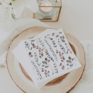 Mooie aquarel eucalyptusbladeren servet