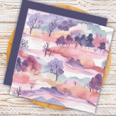 Mooie Aquarel Landschap Dank U