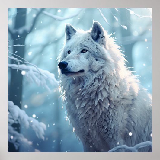 Mooie Arctic Wolf fotografie Poster (Voorkant)