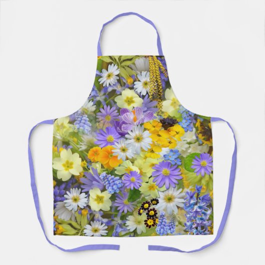 Mooie array van kleurrijke bloemen, schort (Voorkant)