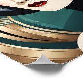 Mooie Art Deco 1920s Flapper Poster (Hoek)