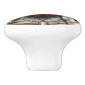 Mooie, Art Deco Lieveheersbeestje Keramische Knop (Zijkant)