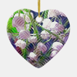 Mooie, artistiek gewijzigde Lily van de Valley Keramisch Ornament
