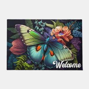 Mooie artistieke vlinderillustratie deurmat
