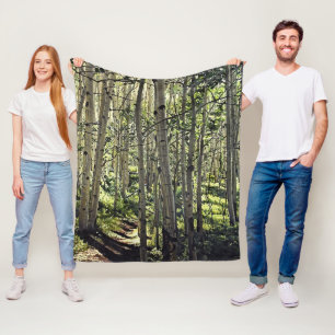 Mooie Aspenbomenbos in Crested Butte Fleece Deken